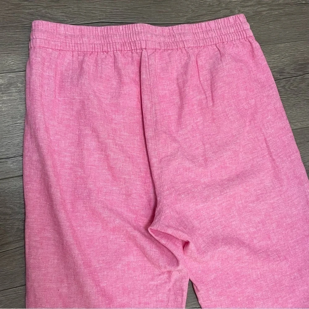 J. Crew Women's Linen Cotton Drawstring Pants Pink Sz 10 NWT Style AL464.
